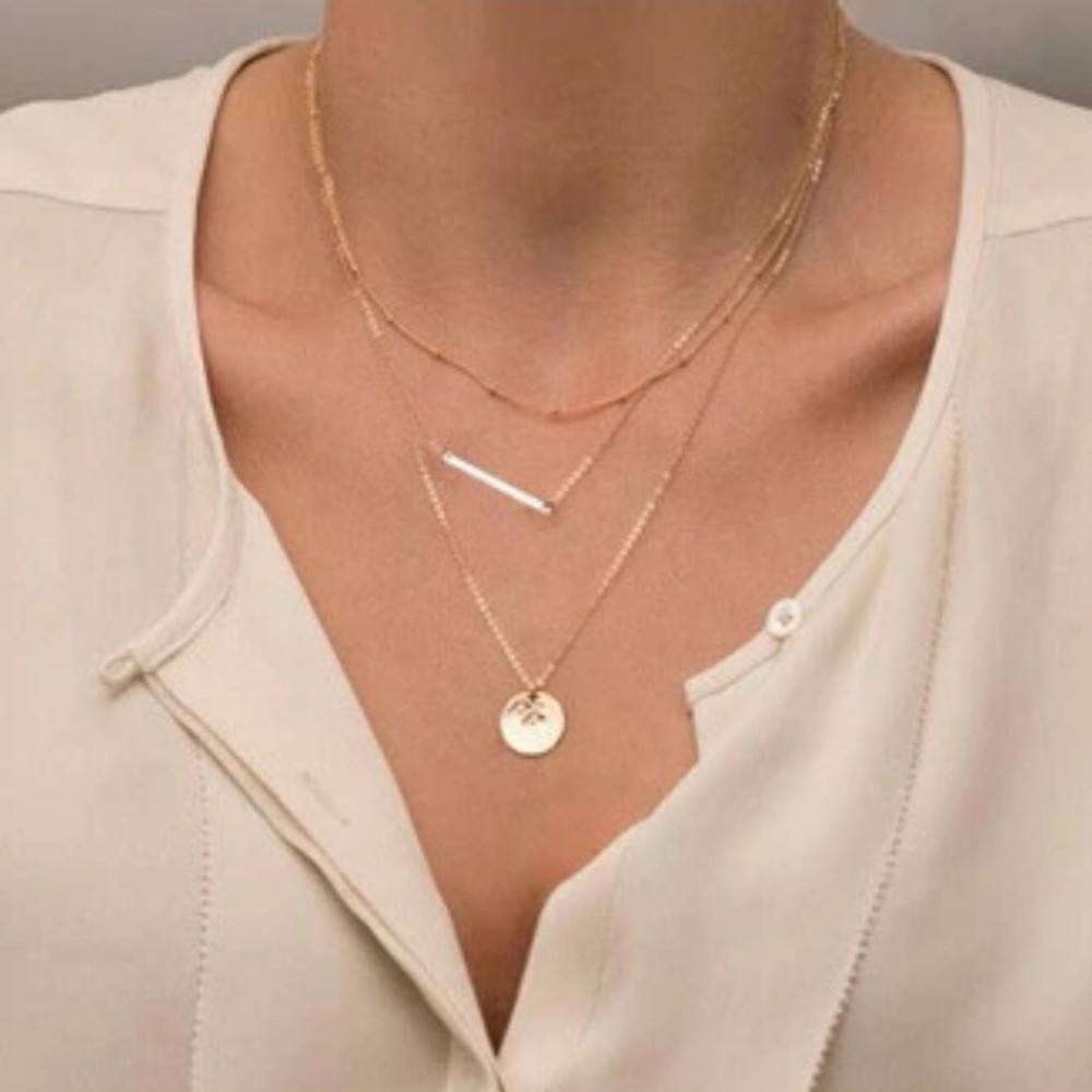 Lulu’s Bohemian 3-Tier Layered Indie Gold Necklace